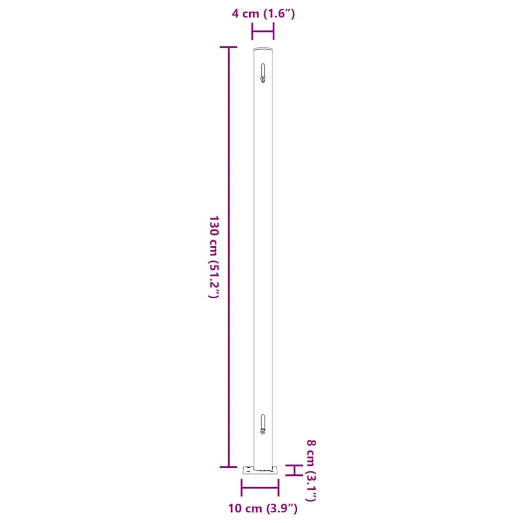 Σκίαστρο Πλαϊνό Συρόμενο Βεράντας Κόκκινο 220 x 500 εκ.