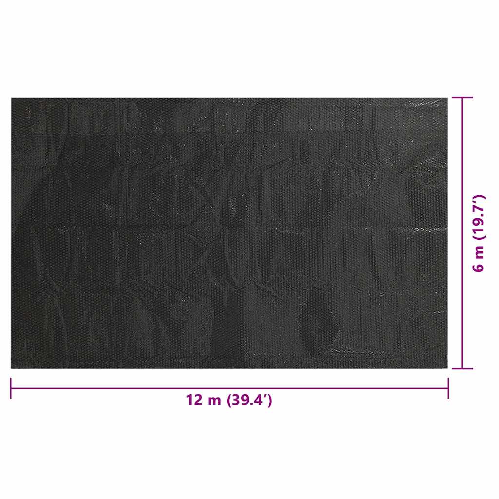 Κάλυμμα Πισίνας Ορθογώνιο Μαύρο 1200x600 εκ. από Πολυαιθυλένιο - Pakobazaar