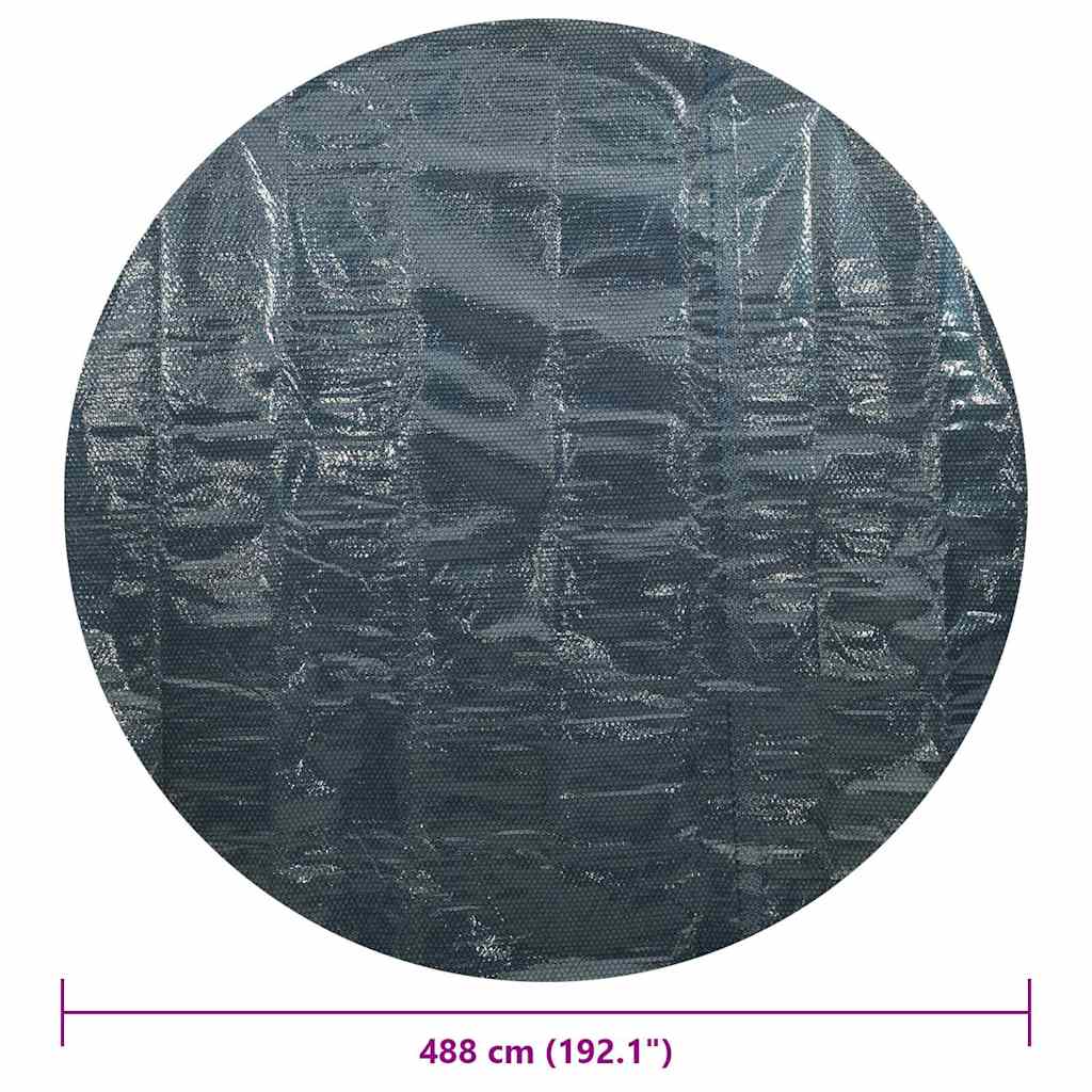 Κάλυμμα Πισίνας Ηλιακό Μαύρο/Μπλε 488 εκ. από Πολυαιθυλένιο - Pakobazaar