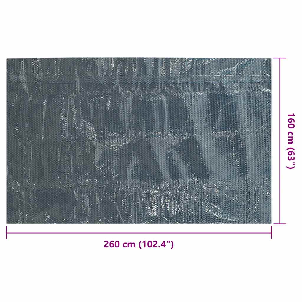Κάλυμμα Πισίνας Ηλιακό Μαύρο/Μπλε 260x160 εκ. από Πολυαιθυλένιο - Pakobazaar