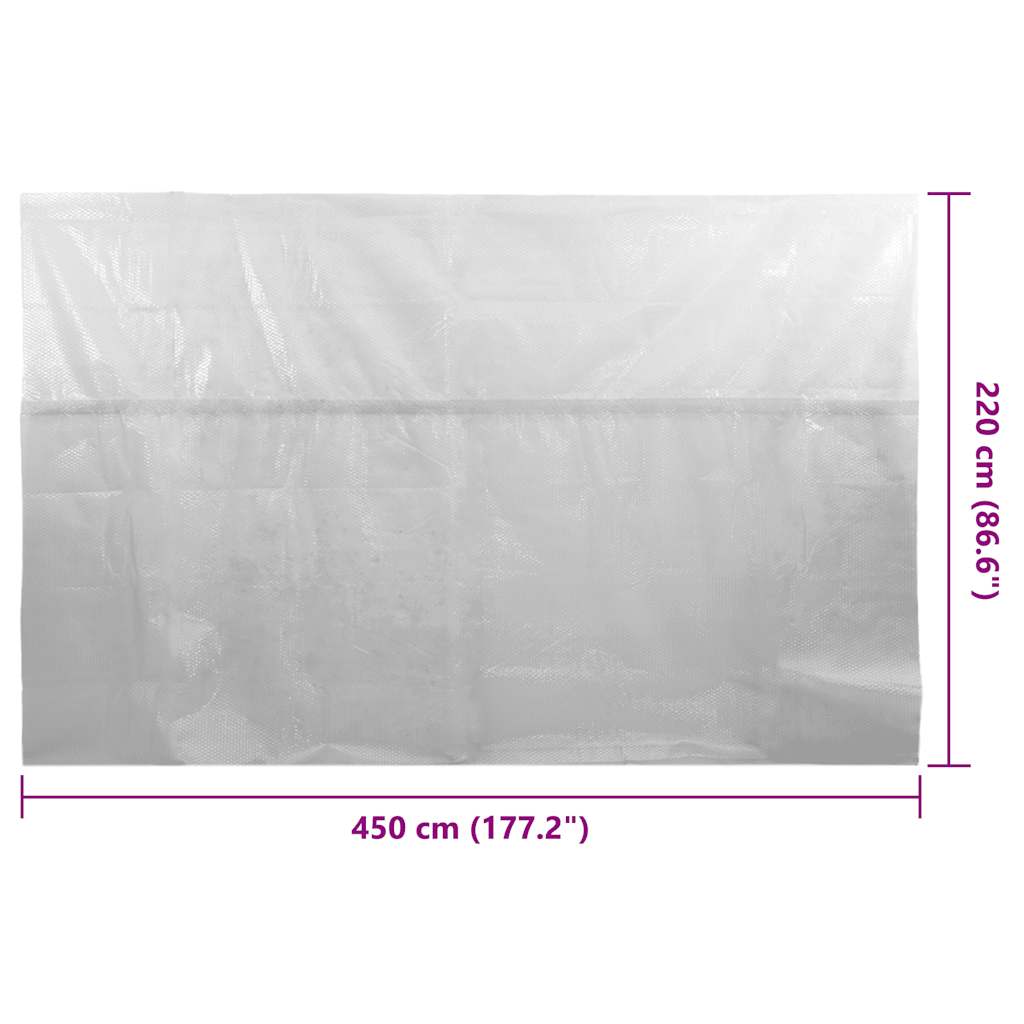 Κάλυμμα Πισίνας Ηλιακό Γκρι 450x220 εκ. από Πολυαιθυλένιο - Pakobazaar