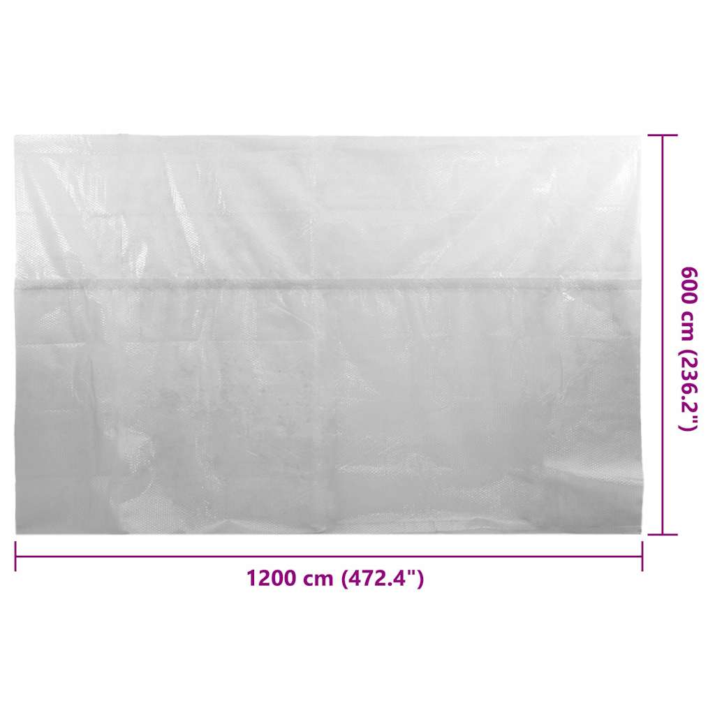 Κάλυμμα Πισίνας Ηλιακό Γκρι 1200x600 εκ. από Πολυαιθυλένιο