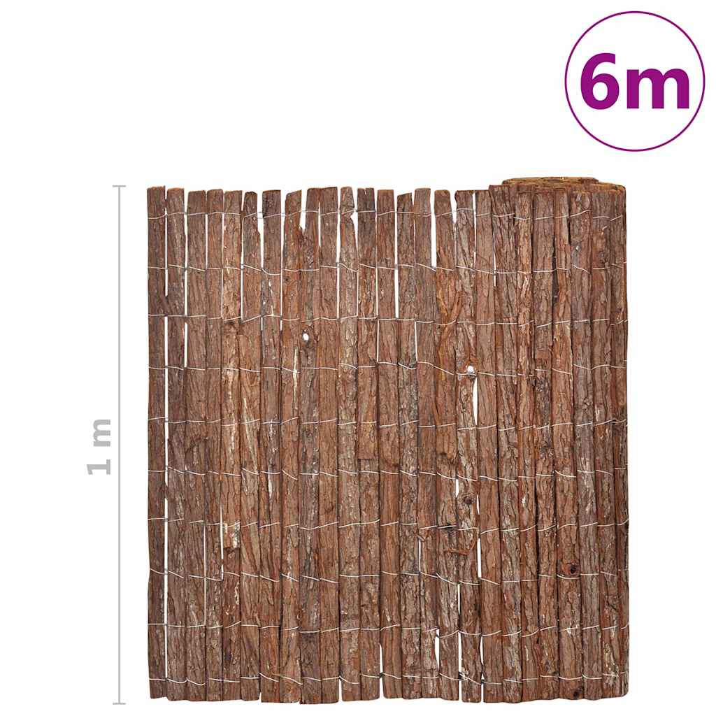 Φράχτης από φλοιό δέντρου Καφέ 100 x 600 cm Φλοιός