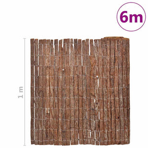 Φράχτης από φλοιό δέντρου 100 x 600 cm Φλοιός Καφέ