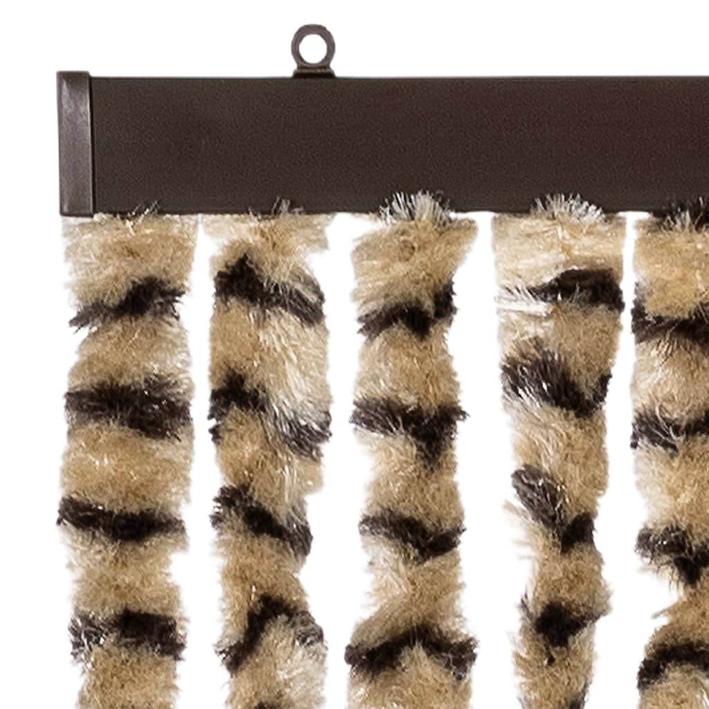 Σήτα - Κουρτίνα Πόρτας Μπεζ / Καφέ 100 x 220 εκ. από Σενίλ