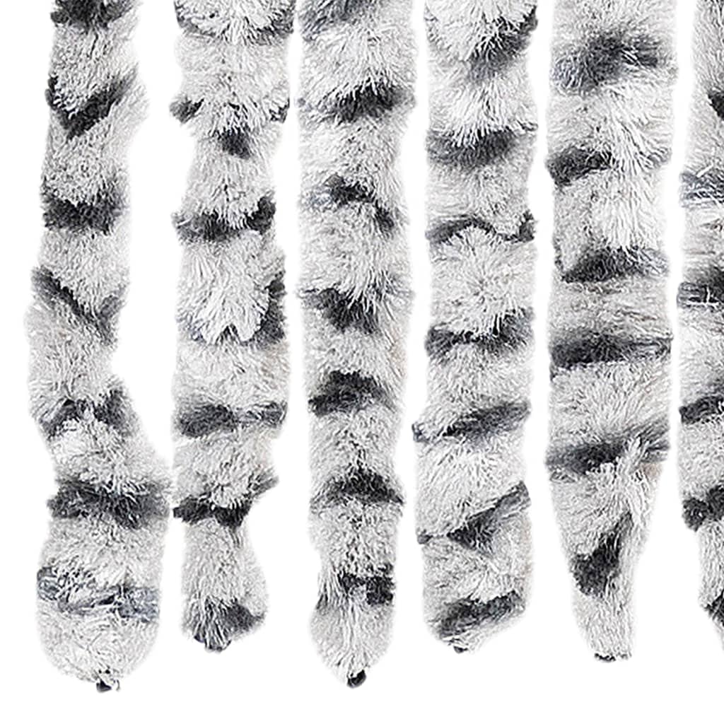 Σήτα - Κουρτίνα Πόρτας Ανοιχτό / Σκούρο Γκρι 100x220 εκ. Σενίλ