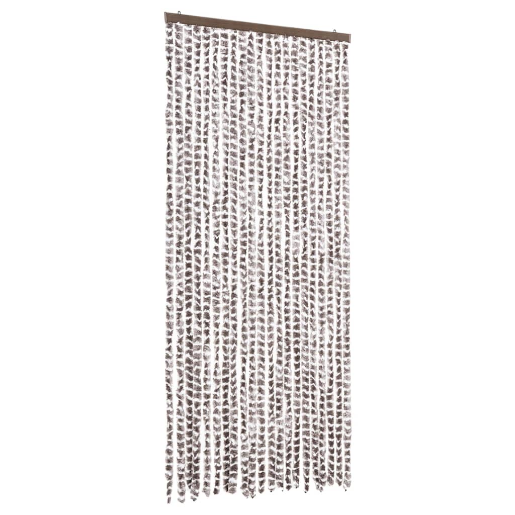 Σήτα - Κουρτίνα Πόρτας Taupe / Λευκό 90 x 220 εκ. από Σενίλ