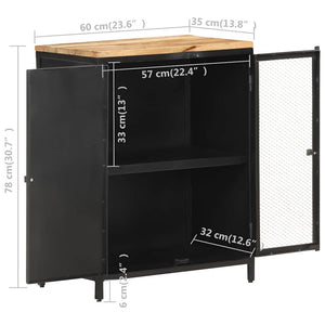 Ντουλάπι 60 x 35 x 78 εκ. από Μασίφ Ακατέργαστο Ξύλο Μάνγκο - Pakobazaar
