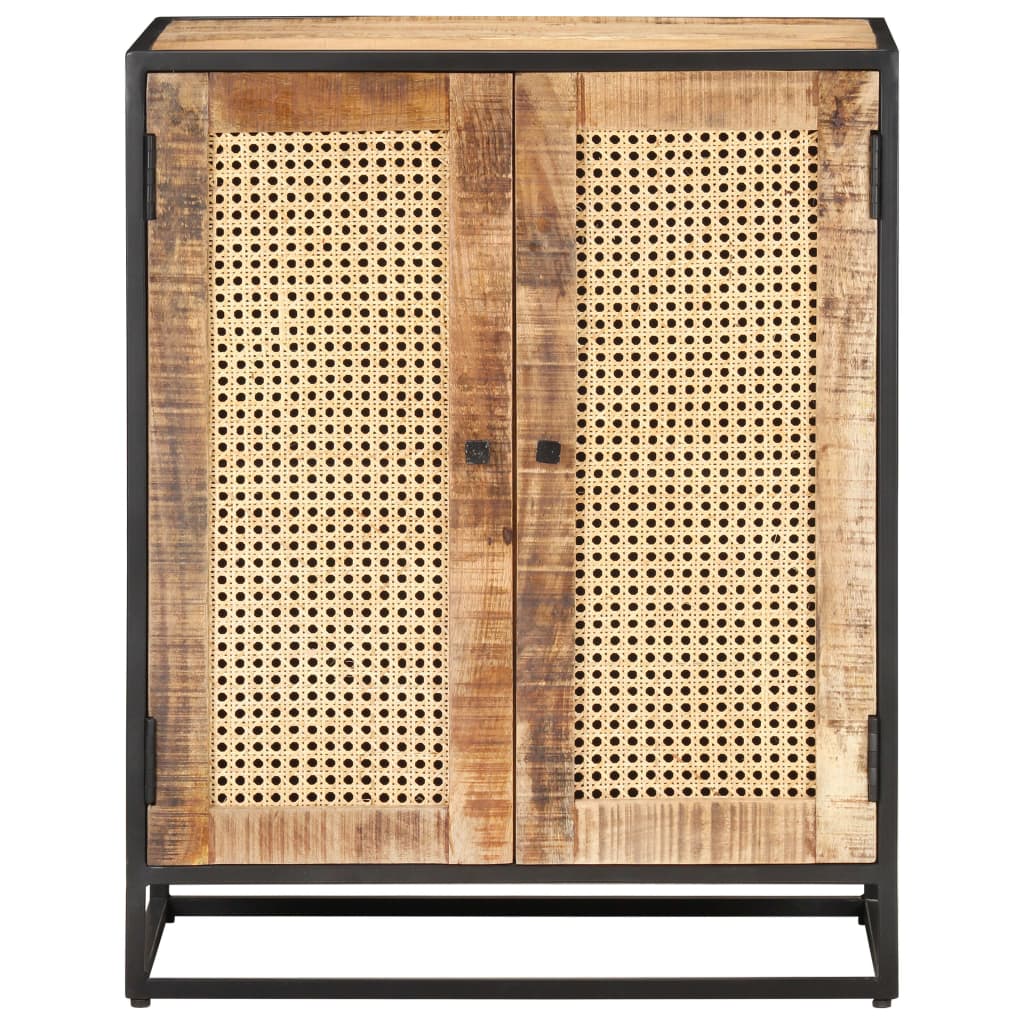 Ντουλάπι 60x35x75 εκ. Ακατέργ. Ξύλο Μάνγκο/Φυσικό Ζαχαροκάλαμο