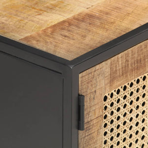 Έπιπλο Τηλεόρασης 120x30x40 εκ. Ξύλο Μάνγκο/Φυσικό Ζαχαροκάλαμο