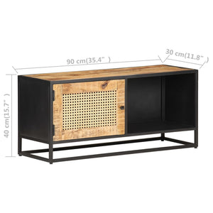 Έπιπλο Τηλεόρασης 90x30x40εκ Ακατ. Μάνγκο/Φυσικό Ζαχαροκάλαμο