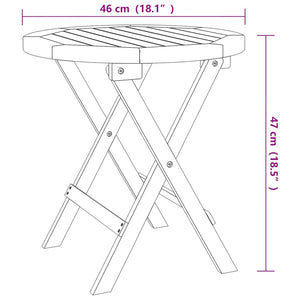 Τραπέζι Bistro Ø46 x 47 εκ. από Μασίφ Ξύλο Ακακίας