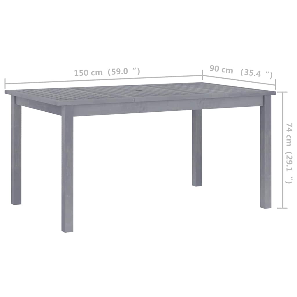 Τραπεζαρία Κήπου 150 x 90 x 74 εκ. από Μασίφ Ξύλο Ακακίας - Pakobazaar