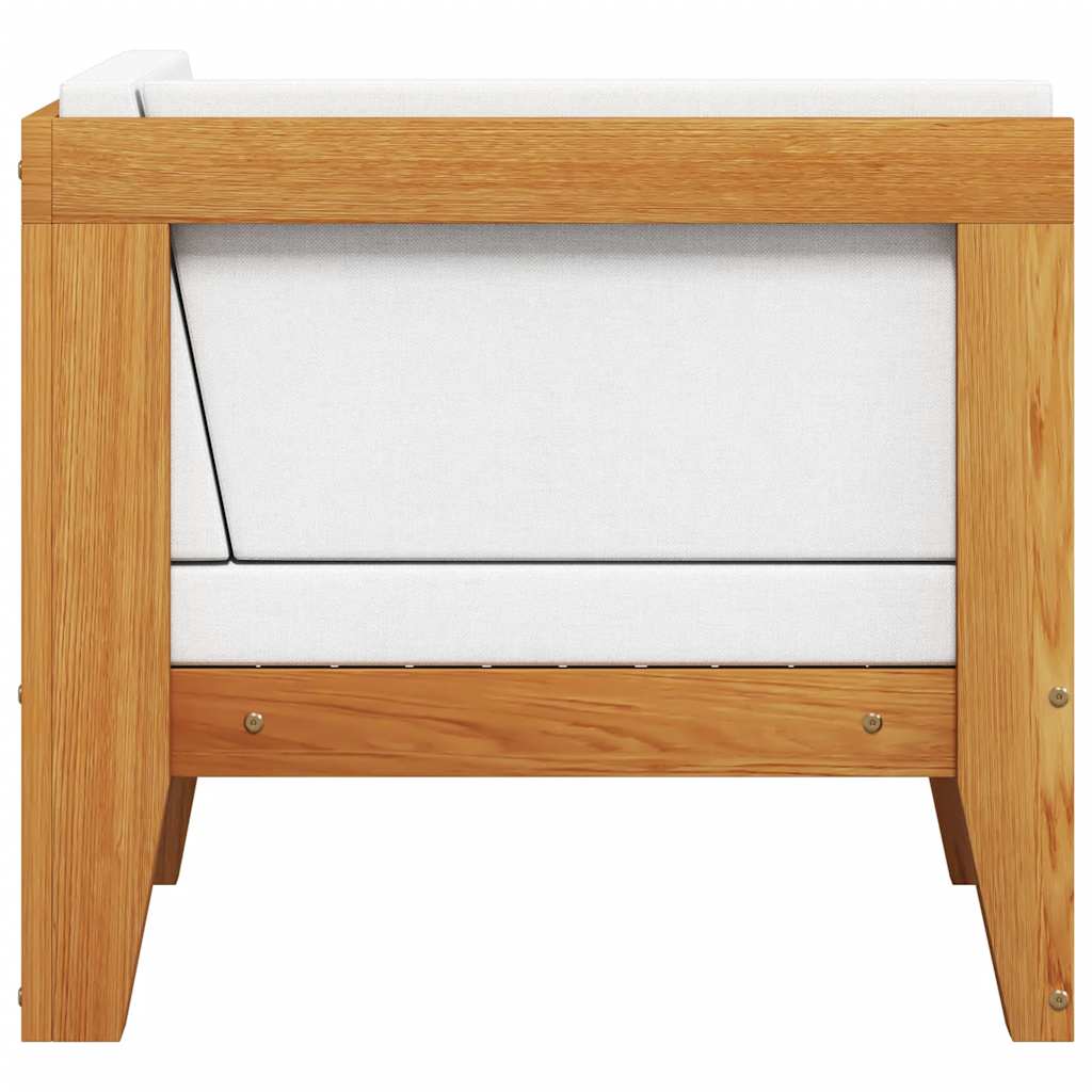 Καναπές Γωνιακός Τμηματικός Μασίφ Ξύλο Ακακίας/Κρεμ Μαξιλάρια