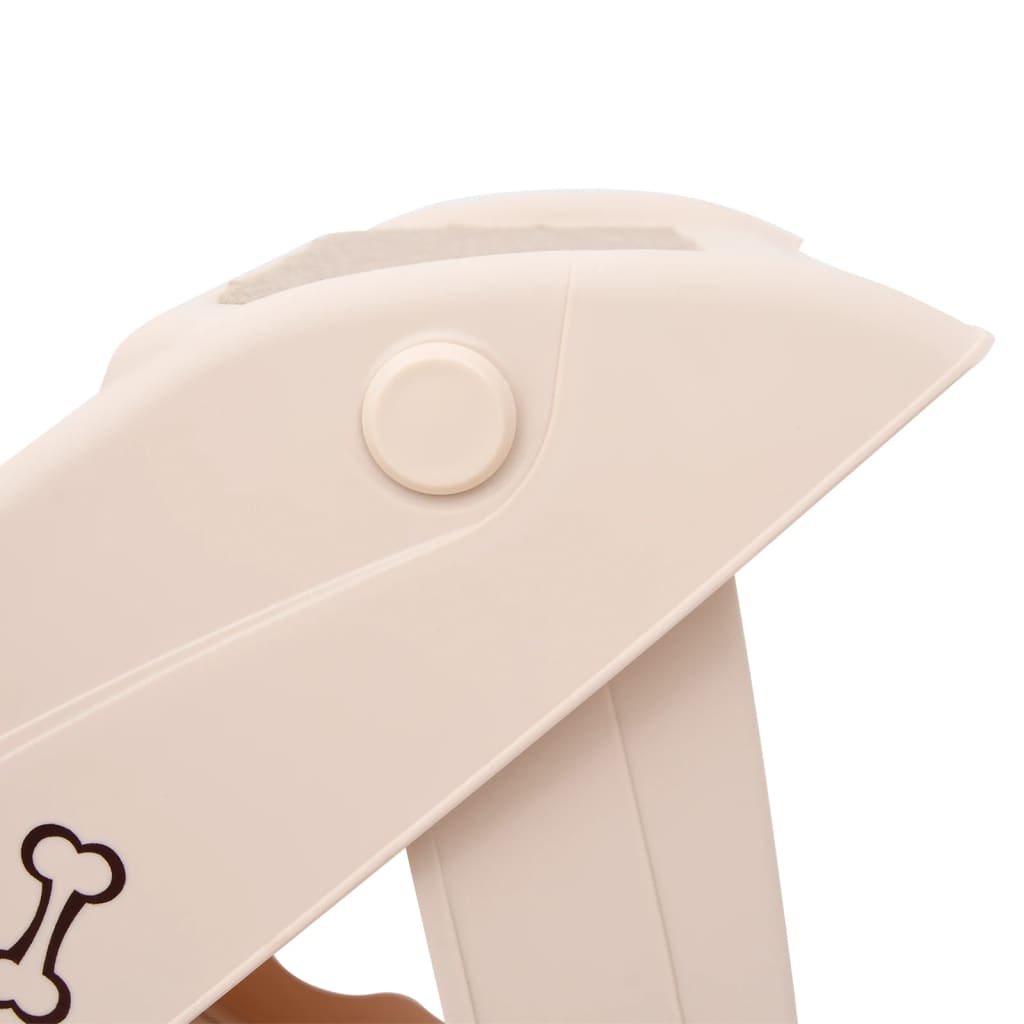 Σκαλάκια για Σκύλους Πτυσσόμενα Κρεμ 62 x 40 x 49,5 εκ. - PAKOBAZAAR