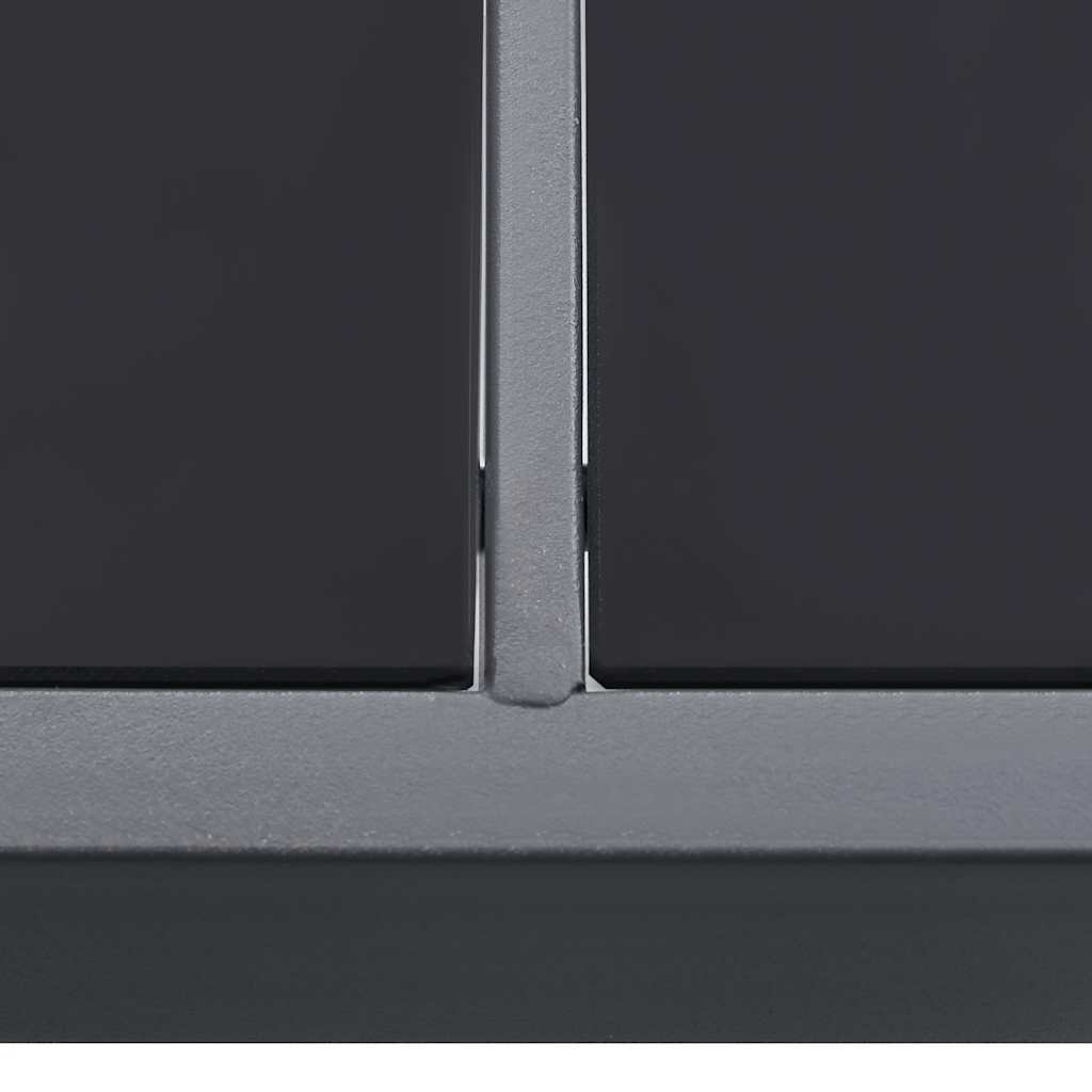 Τραπεζαρία Εξωτερικού Χώρου Ανθρακί 190 x 90 x 74 εκ. Ατσάλινη