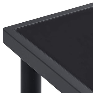 Τραπεζαρία Εξωτερικού Χώρου Ανθρακί 190 x 90 x 74 εκ. Ατσάλινη