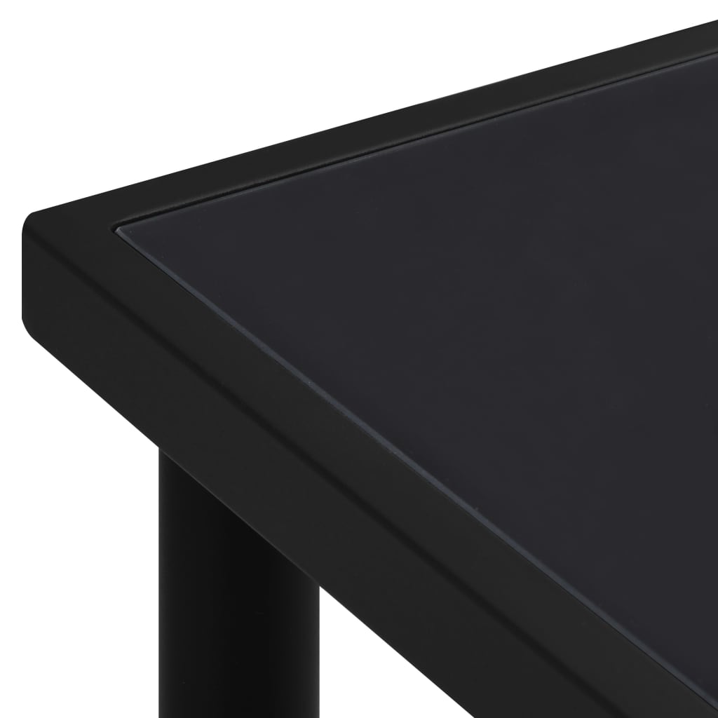 Τραπέζι Κήπου Μαύρο 190 x 90 x 74 εκ. Ατσάλινο - Pakobazaar
