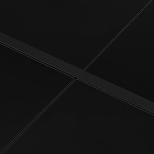 Τραπέζι Κήπου Μαύρο 130 x 130 x 72 εκ. από Ατσάλι και Γυαλί