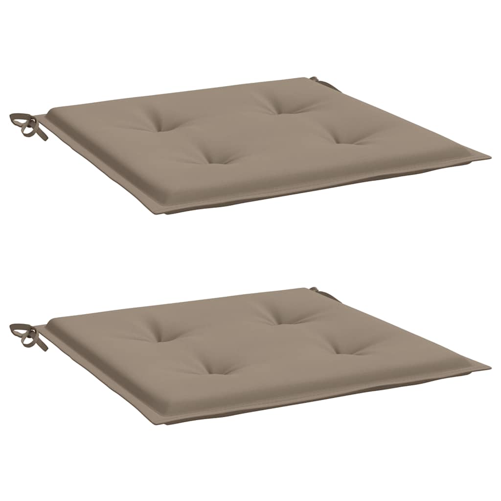Μαξιλάρια Καρέκλας Κήπου 2 τεμ. Taupe 40x40x4 εκ. Υφασμάτινα