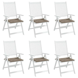 Μαξιλάρια Καρέκλας Κήπου 6 τεμ. Taupe 40x40x4 εκ. Υφασμάτινα