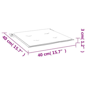 Μαξιλάρια Καρέκλας 6τεμ Γκρι Καρό 40x40x4εκ. Ύφασμα Oxford