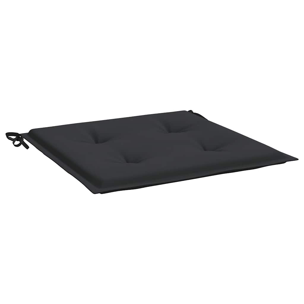 Μαξιλάρια Καρέκλας Κήπου 4 τεμ. Μαύρα 50x50x4 εκ. Oxford Ύφασμα