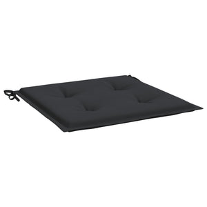 Μαξιλάρια Καρέκλας Κήπου 6 τεμ. Μαύρα 50x50x3 εκ. Oxford Ύφασμα