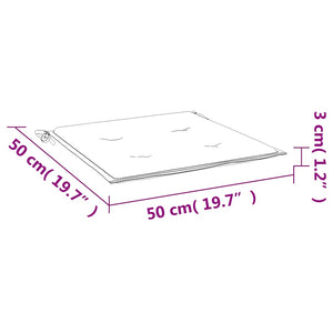 Μαξιλάρια Καρέκλας 2 τεμ Κόκκινο Καρό 50x50x3 εκ. Ύφασμα Oxford