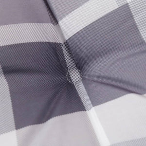 Μαξιλάρια Καρέκλας 6τεμ Γκρι Καρό 50x50x3εκ. Ύφασμα Oxford