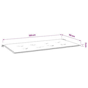 Μαξιλάρι για Παγκάκι Κήπου Γκρι Καρό 100x50x3 εκ. Υφασμάτινο - Pakobazaar