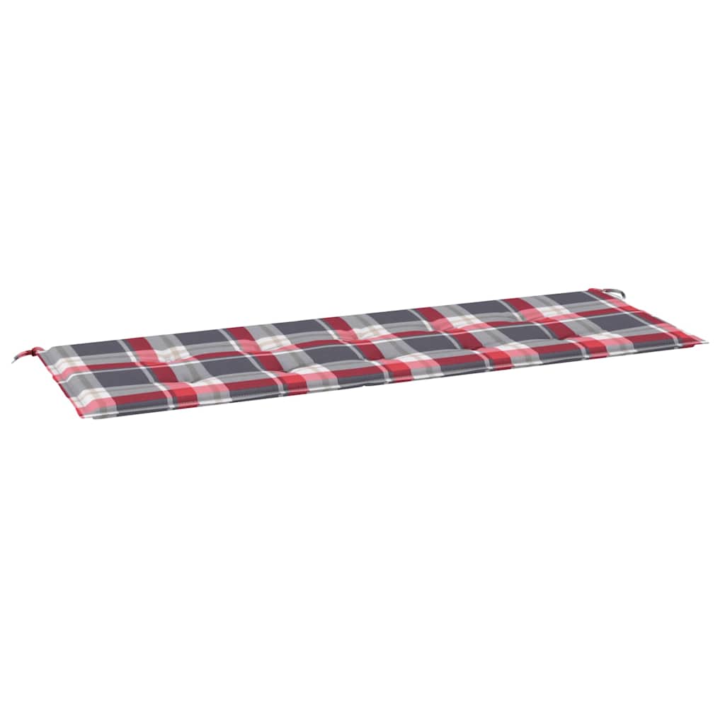 Μαξιλάρι για Παγκάκι Κήπου Κόκκινο Καρό 150x50x4 εκ. Υφασμάτινο - Pakobazaar