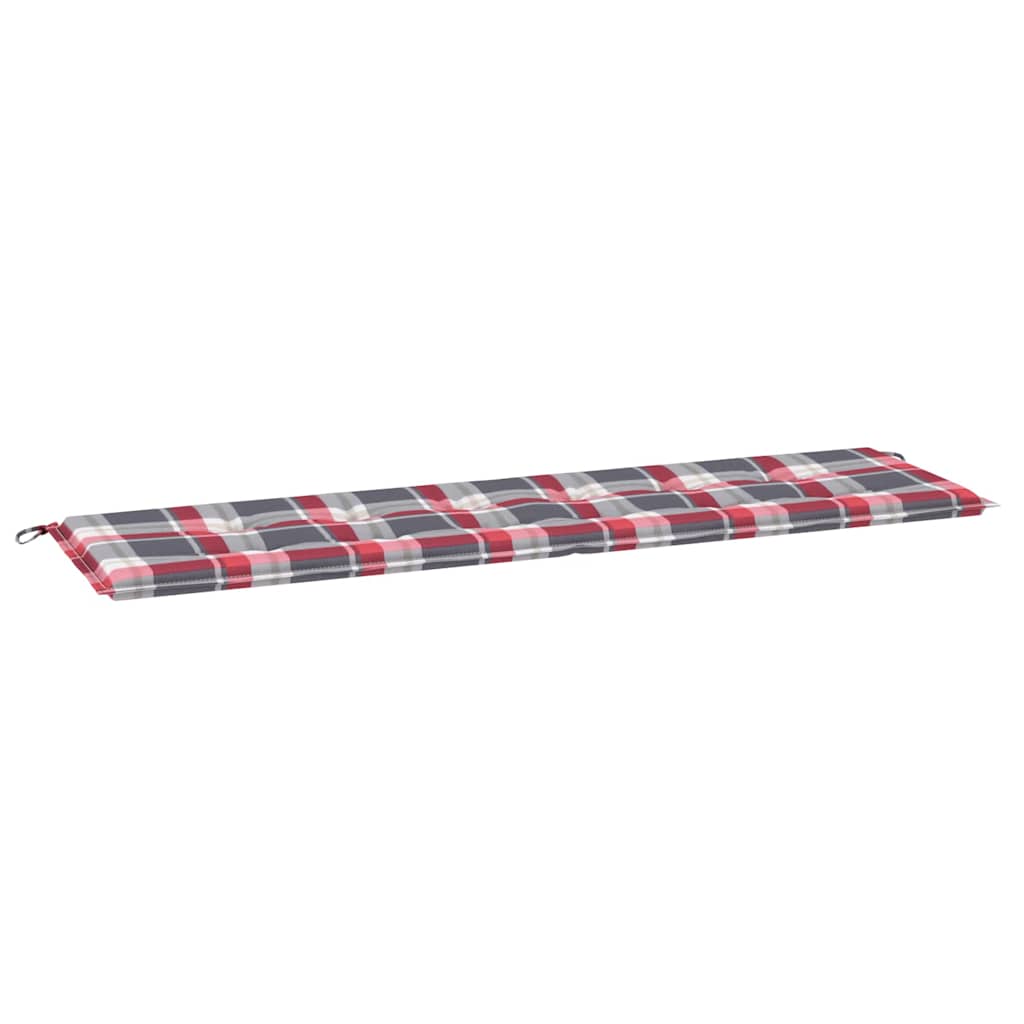 Μαξιλάρι για Παγκάκι Κήπου Κόκκινο Καρό 180x50x3 εκ. Υφασμάτινο