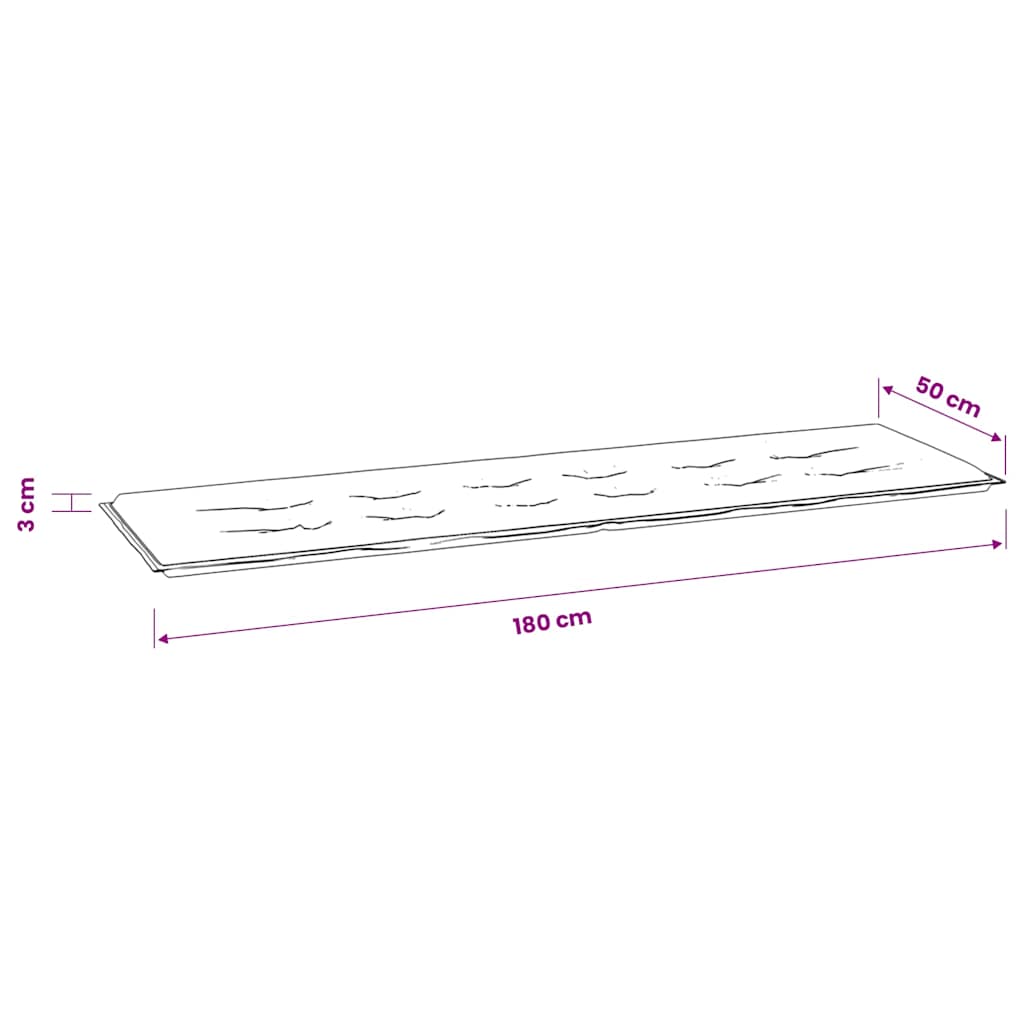 Μαξιλάρι για Παγκάκι Κήπου Κόκκινο Καρό 180x50x3 εκ. Υφασμάτινο