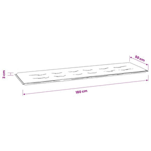 Μαξιλάρι για Παγκάκι Κήπου Κόκκινο Καρό 180x50x3 εκ. Υφασμάτινο