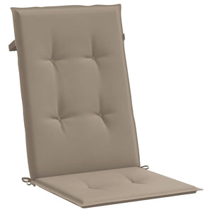 Μαξιλάρια Καρέκλας Κήπου με Πλάτη 6 τεμ. Taupe 120x50x3 εκ.
