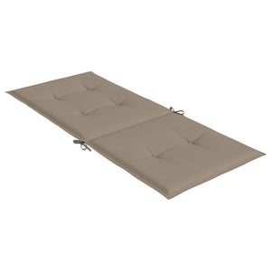 Μαξιλάρια Καρέκλας Κήπου με Πλάτη 6 τεμ. Taupe 120x50x3 εκ.