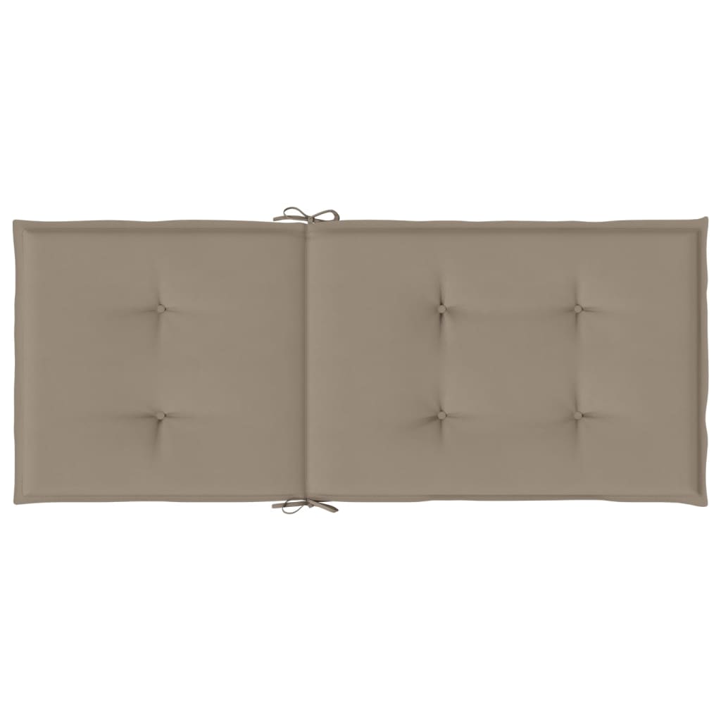 Μαξιλάρια Καρέκλας Κήπου με Πλάτη 6 τεμ. Taupe 120x50x3 εκ.
