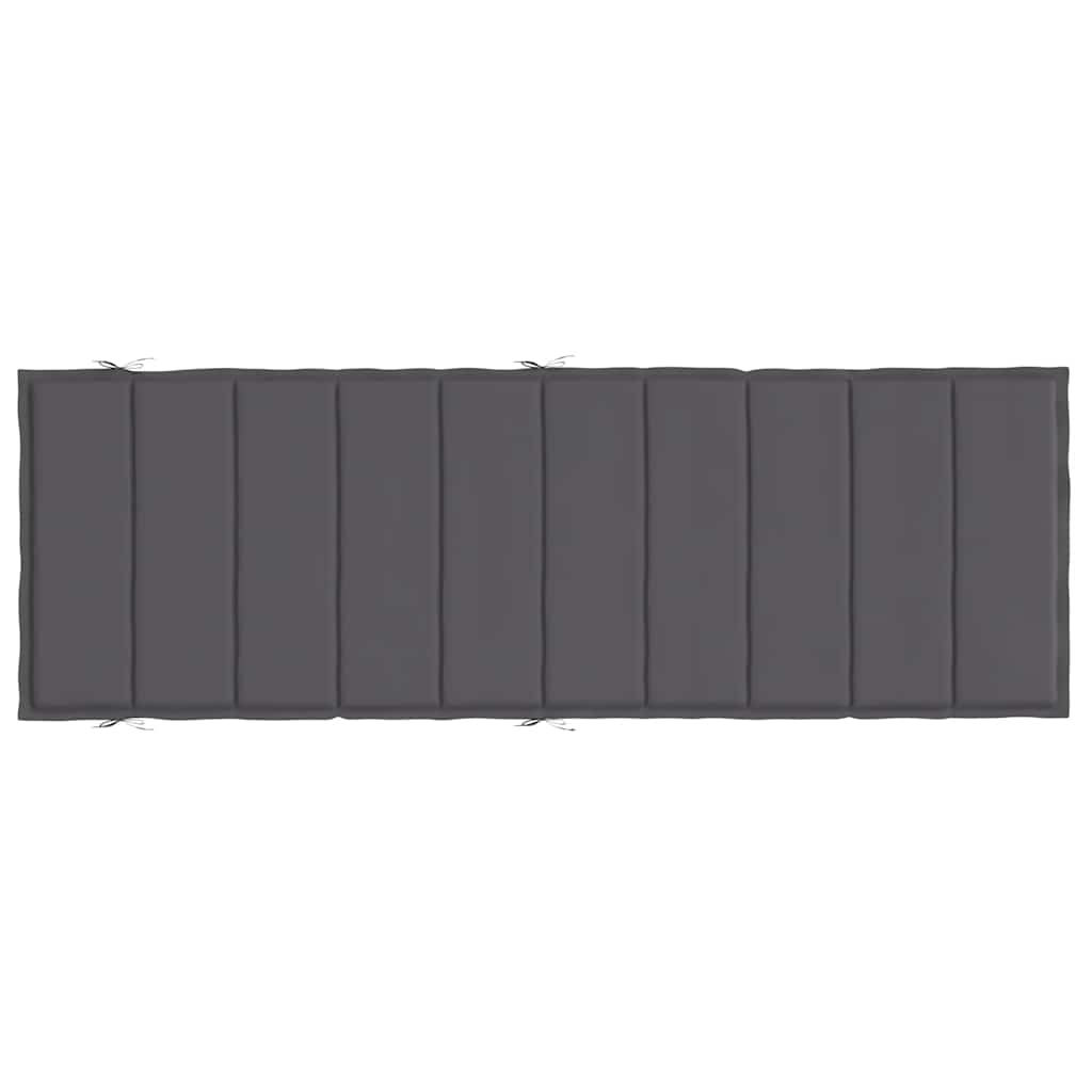 Μαξιλάρι Ξαπλώστρας Ανθρακί 186x58x4εκ. από Ύφασμα Oxford