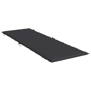 Μαξιλάρι Ξαπλώστρας Μαύρο 186x58x4 εκ. από Ύφασμα Oxford