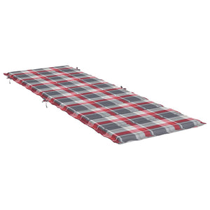 Μαξιλάρι Ξαπλώστρας Κόκκινο Καρό 186x58x4 εκ. από Ύφασμα Oxford
