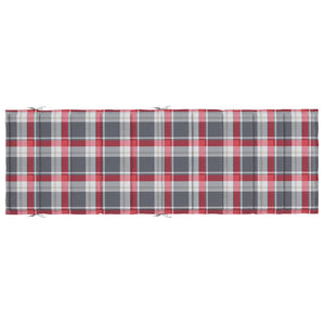 Μαξιλάρι Ξαπλώστρας Κόκκινο Καρό 186x58x4 εκ. από Ύφασμα Oxford