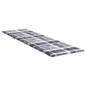 Μαξιλάρι Ξαπλώστρας Γκρι Καρό 200 x 50 x 3εκ. από Ύφασμα Oxford