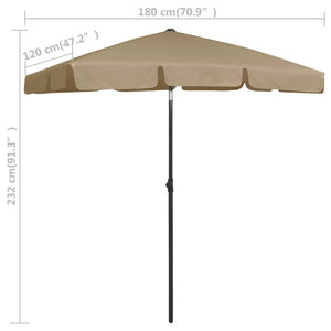 Ομπρέλα Θαλάσσης Taupe 200 x 125 εκ.