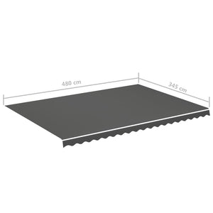 Τεντόπανο Ανταλλακτικό Ανθρακί 5 x 3,5 μ. - Pakobazaar