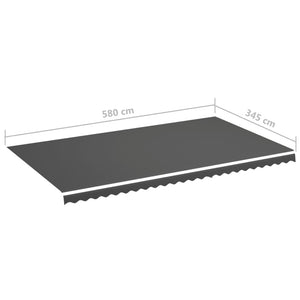 Τεντόπανο Ανταλλακτικό Ανθρακί 6 x 3,5 μ. - Pakobazaar