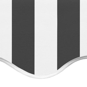 Ανταλλακτικό Ύφασμα Τέντας Ανθρακί και Λευκό 400x300 εκ. Πολυεστέρας