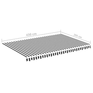 Τεντόπανο Ανταλλακτικό Ανθρακί / Λευκό 4,5 x 3 μ. - Pakobazaar