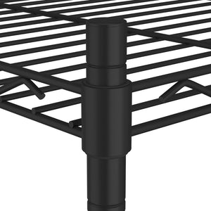 Ραφιέρα 3 Επιπέδων με Τροχούς Μαύρη 60x35x81 εκ. 150 κ. - Pakobazaar