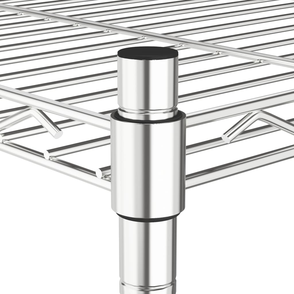 Ραφιέρα 5 Επιπέδων με Τροχούς Χρωμέ 75x35x155 εκ. 250 κ.